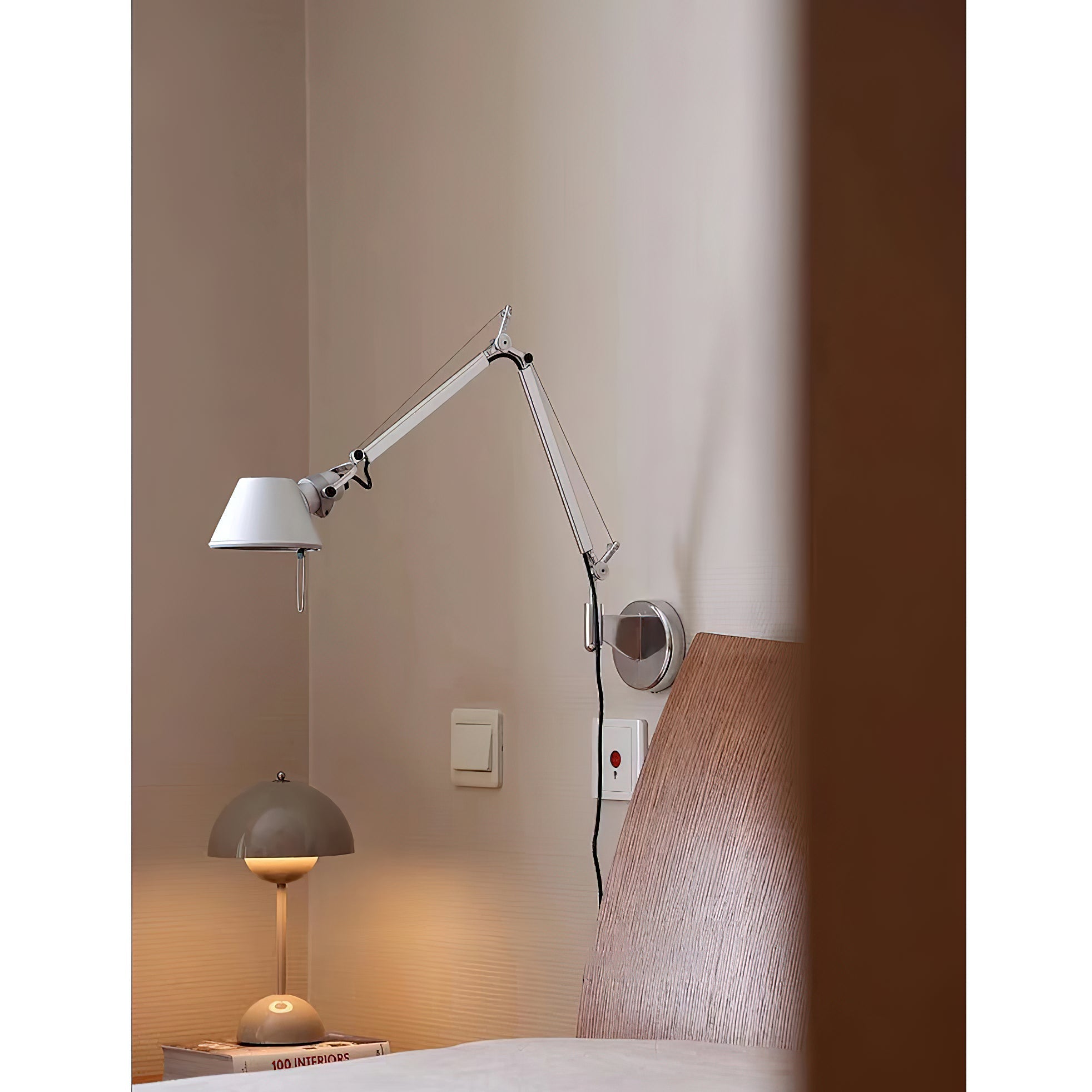 Front view of the Brady sconce's light shade.