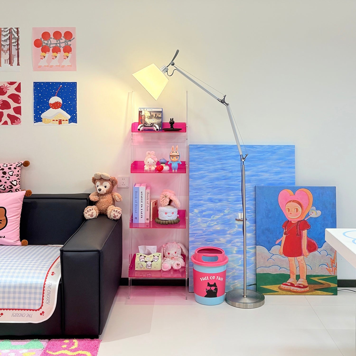 Lifestyle image of the Costanza Floor Lamp in a contemporary home.
