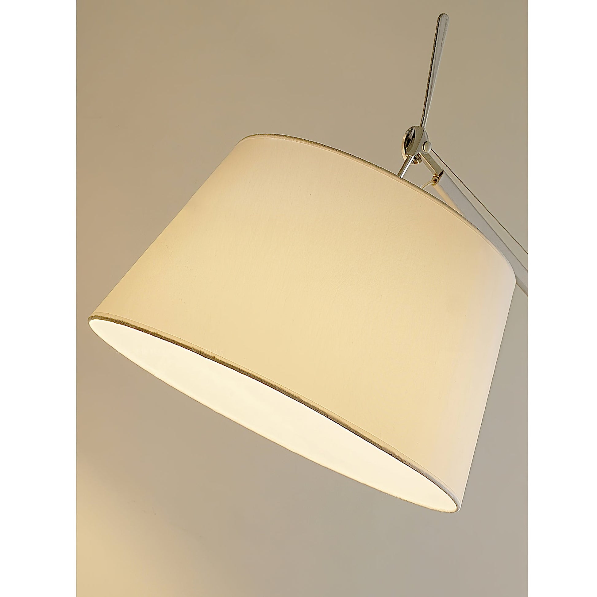 The white lampshade option, unlit.