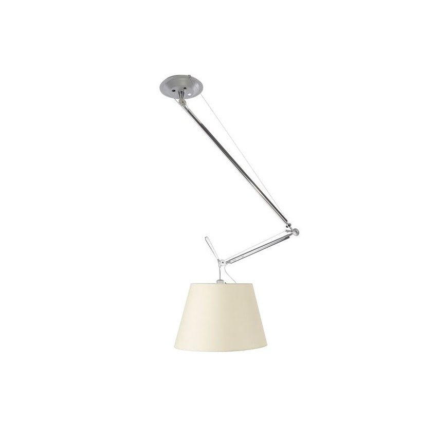 A pair of small Costanza lamps hanging side-by-side.