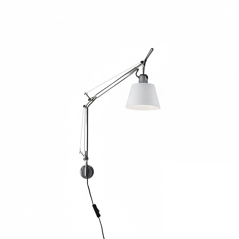 Diagram showing the dimensions of the long-reach size Costanza lamp.