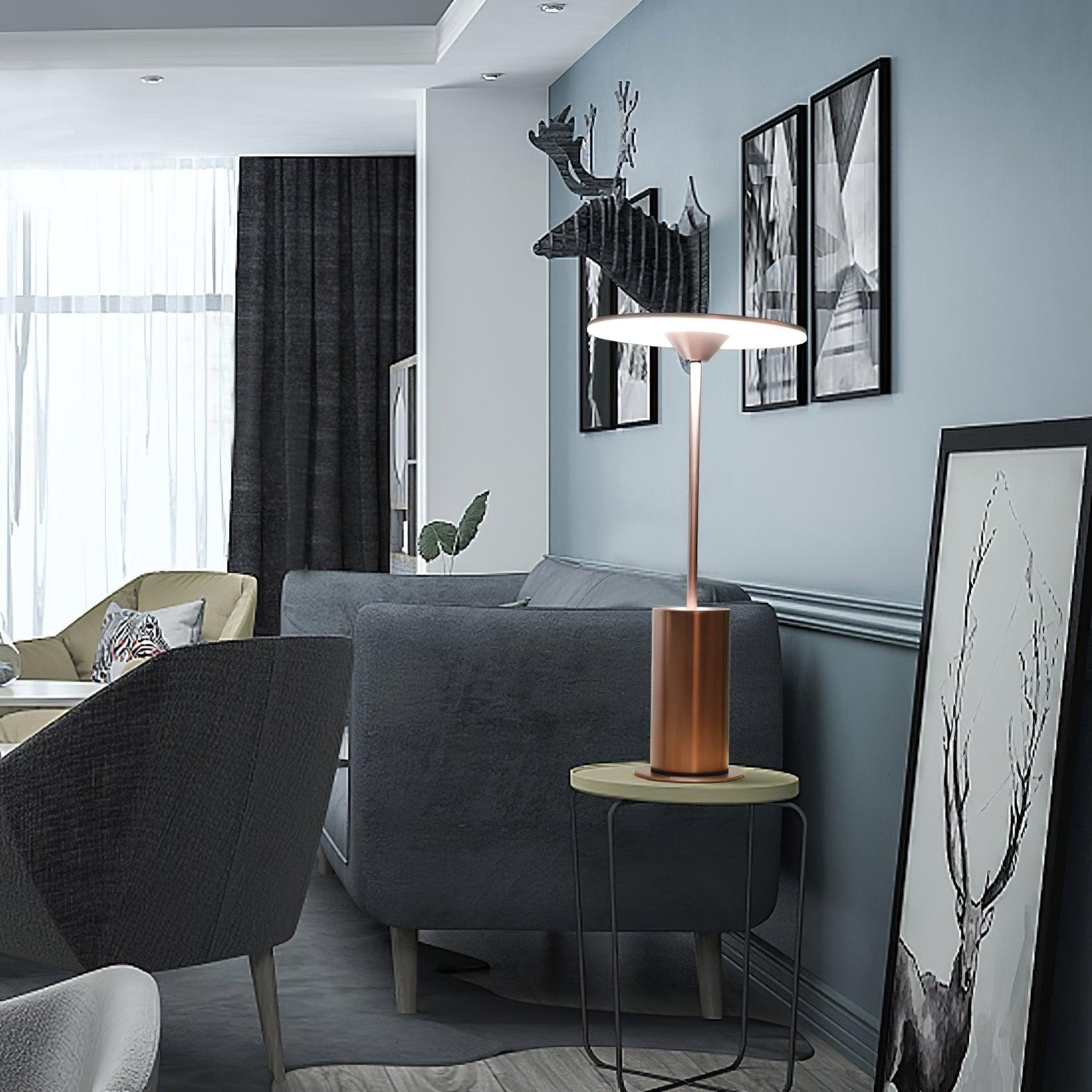 Pith Steel Minimalist Table Lamp-Neutral Decor