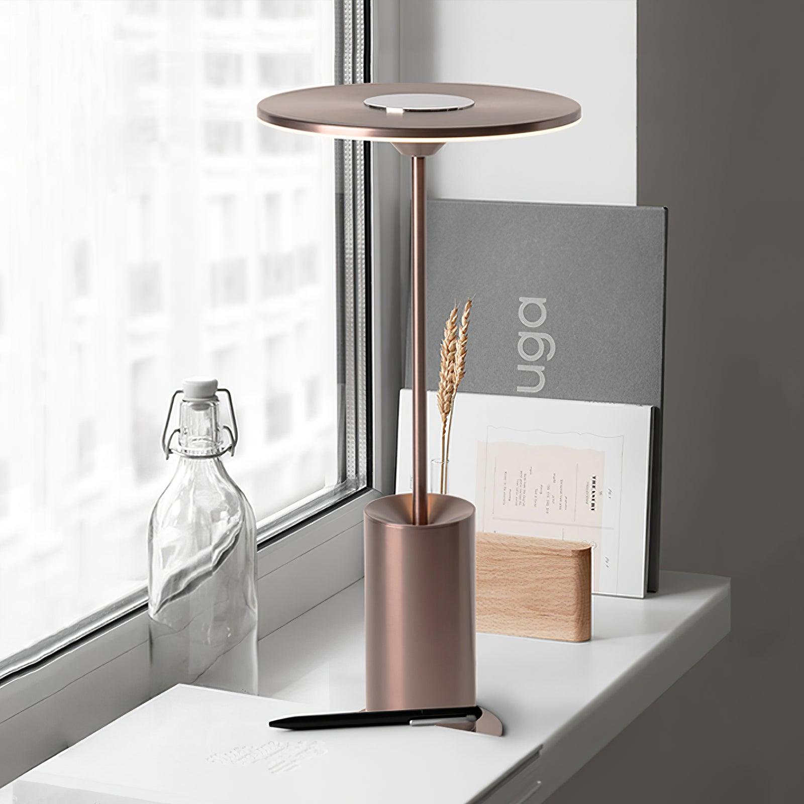 Pith Steel Minimalist Table Lamp-Neutral Decor