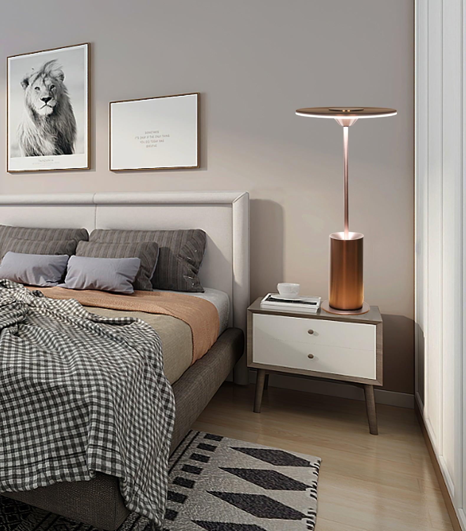Pith Steel Minimalist Table Lamp-Neutral Decor