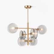 Aurora Chandelier Smoke Glass Round Layered-Neutral Decor