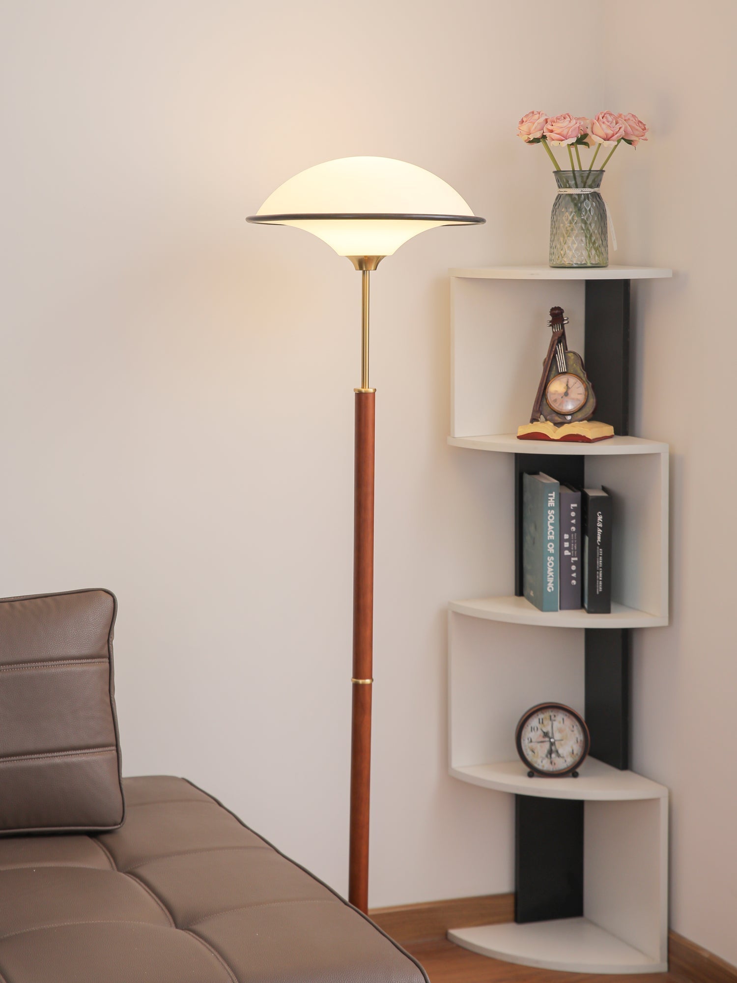Astralis Wood Art Deco Floor Lamp-Neutral Decor
