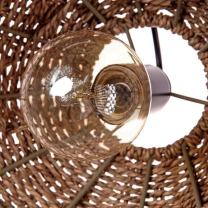 Muto Vintage Rustic LED Pendant Light Rattan Living Room Bedroom - Neutral Decor