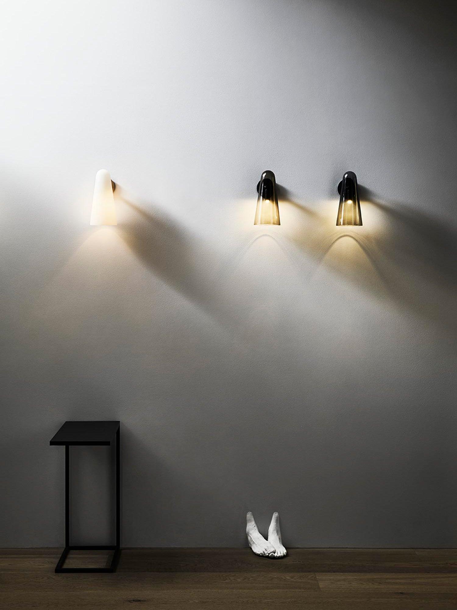 Conical Glass Wall Lamp-Neutral Decor