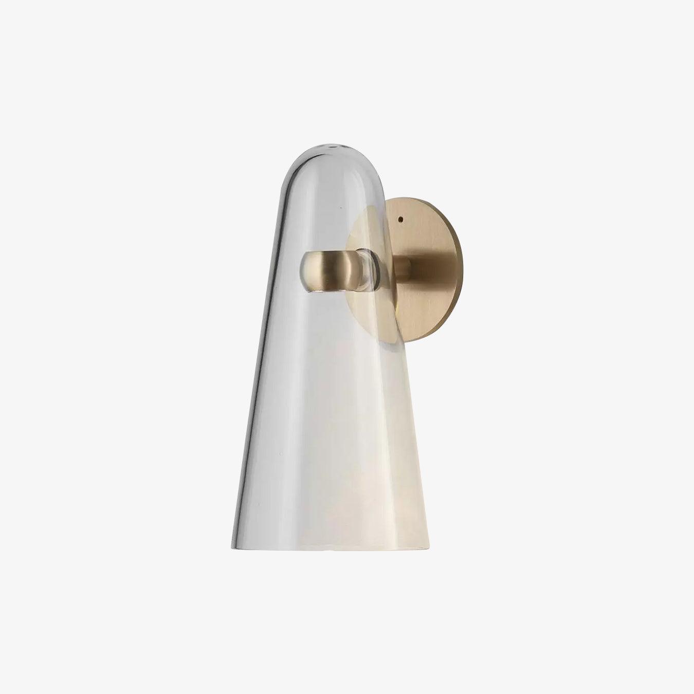 Conical Glass Plug-in Wall Lamp-Neutral Decor