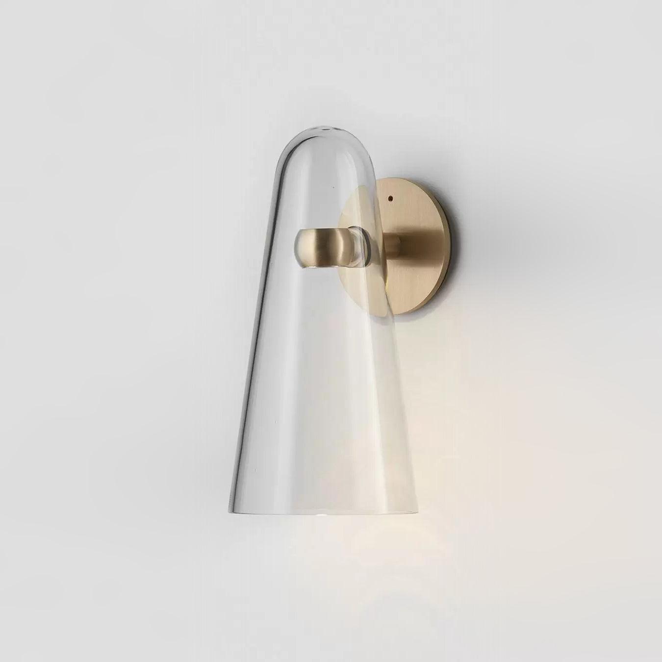 Conical Glass Wall Lamp-Neutral Decor
