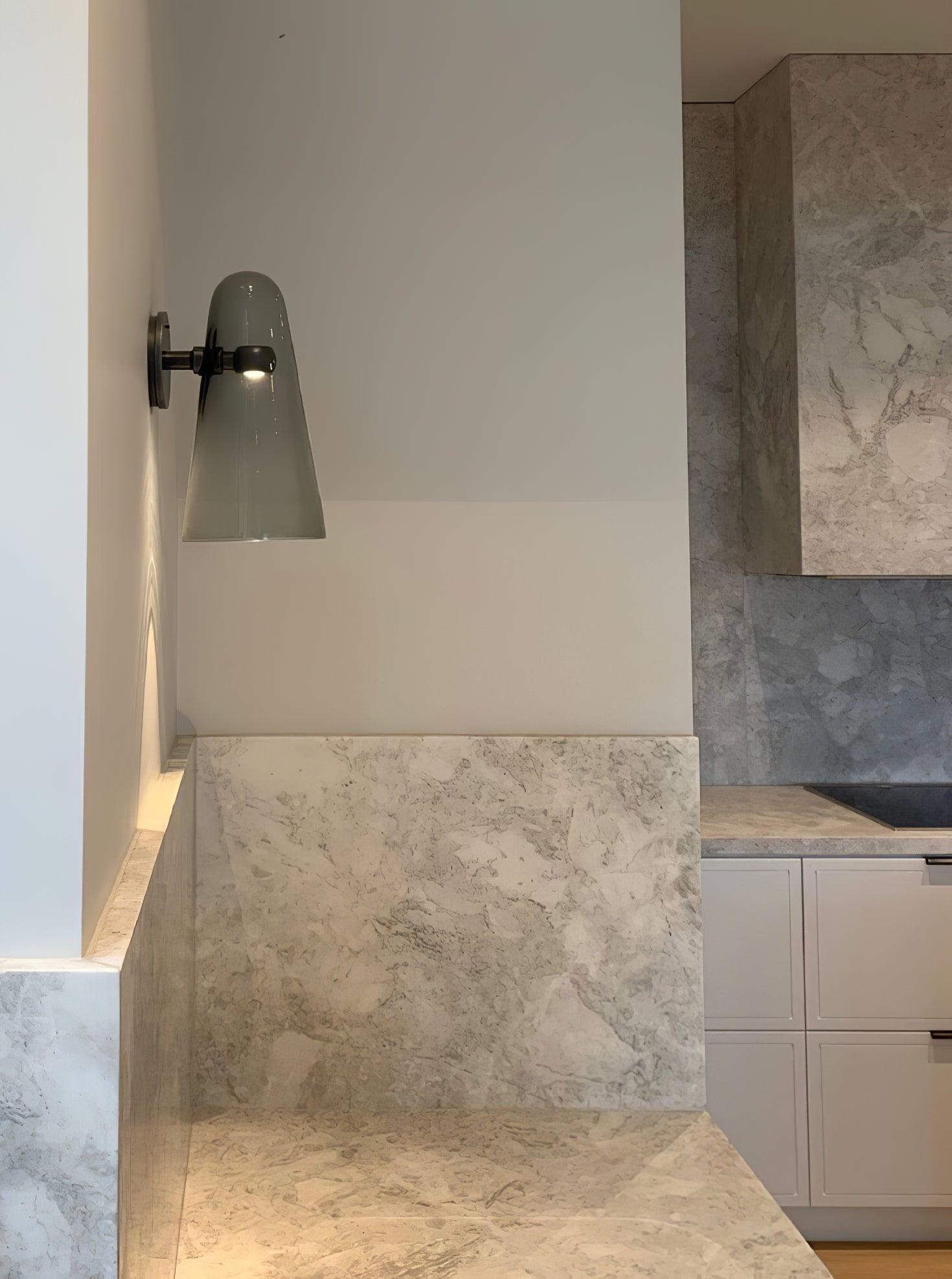 Conical Glass Plug-in Wall Lamp-Neutral Decor