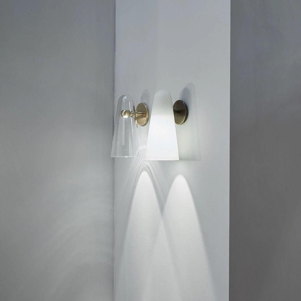 Conical Glass Wall Lamp-Neutral Decor