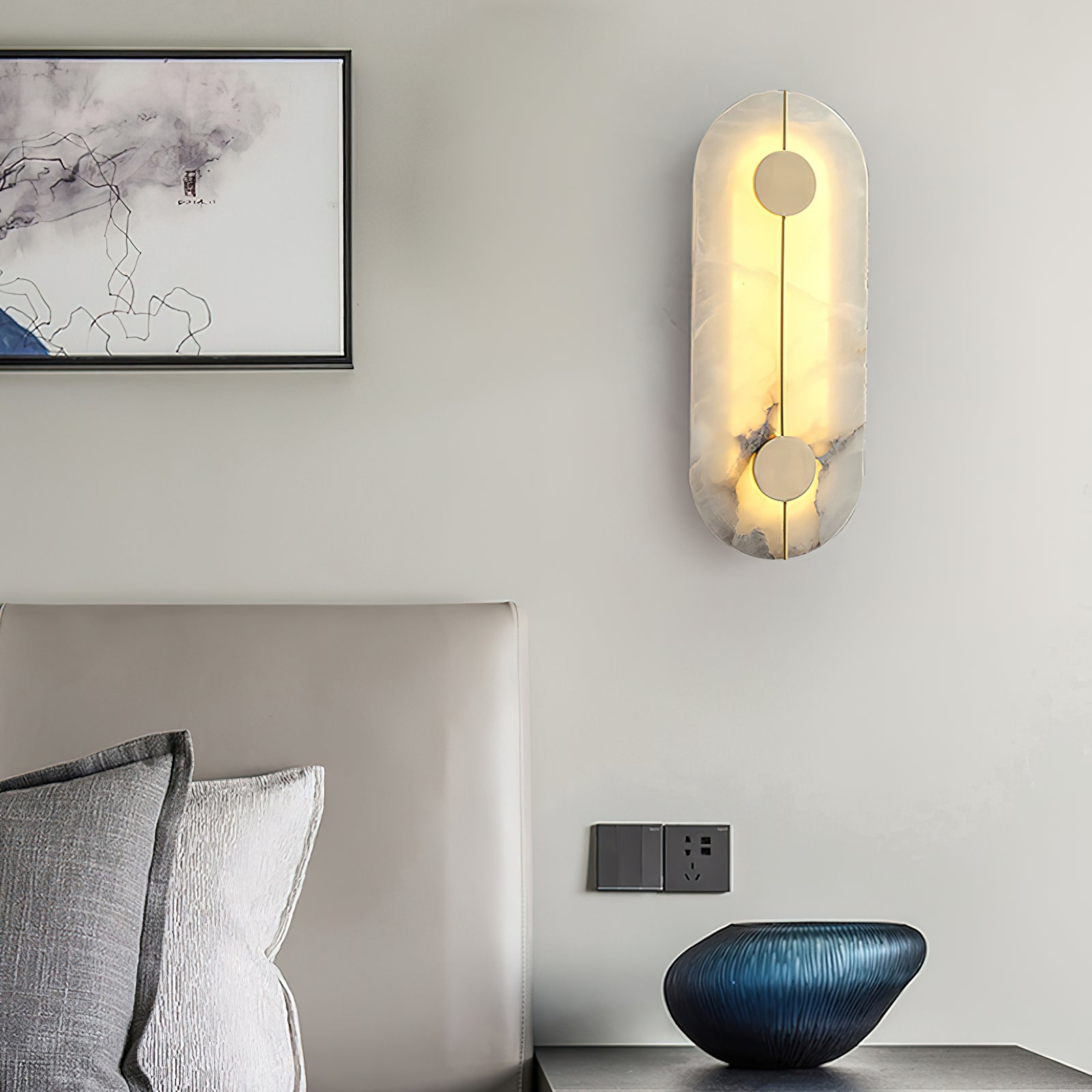 Waegnuvyo Modern Minimalist Alabaster Wall Lamp