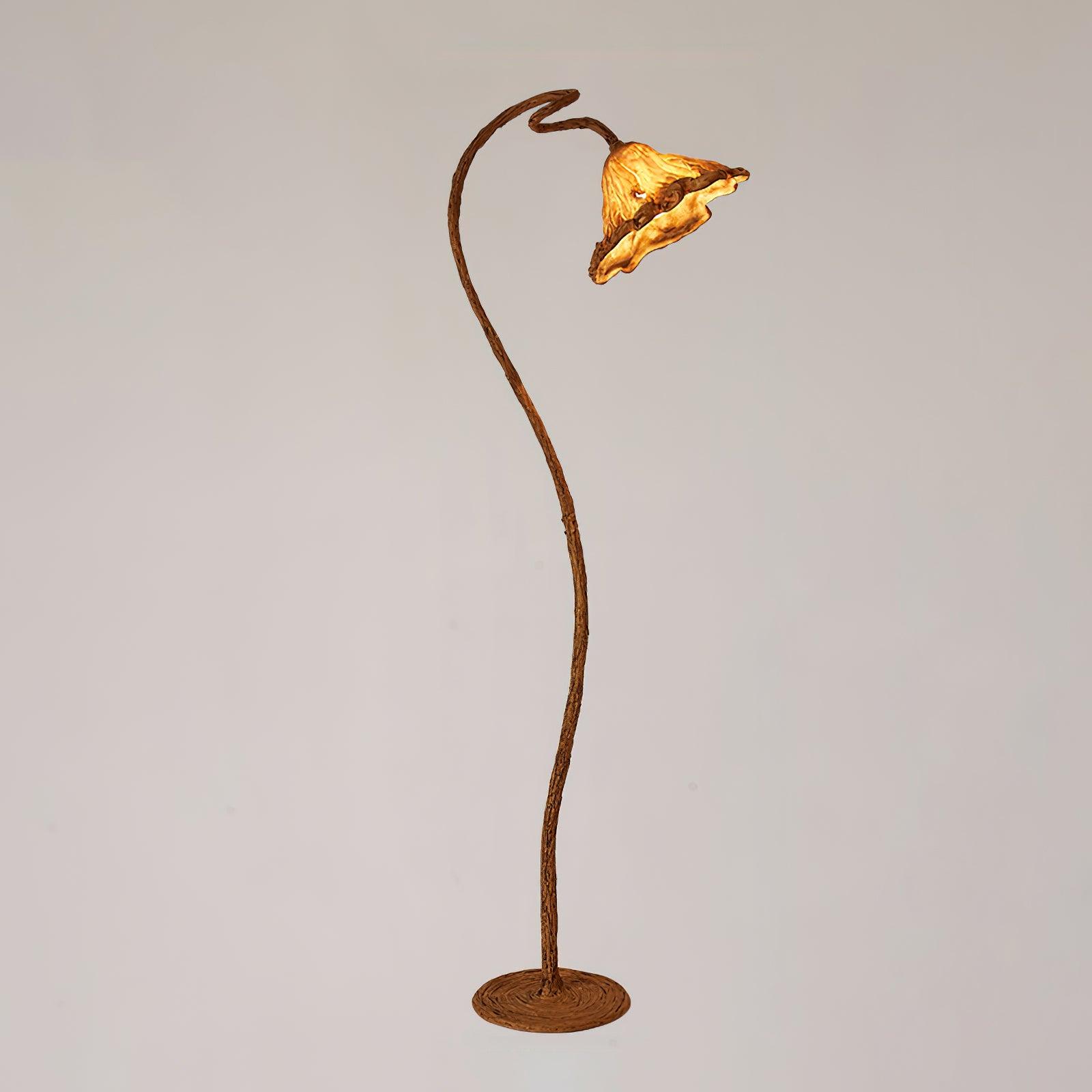 Ailo Natural Resin Floor Lamp-Neutral Decor