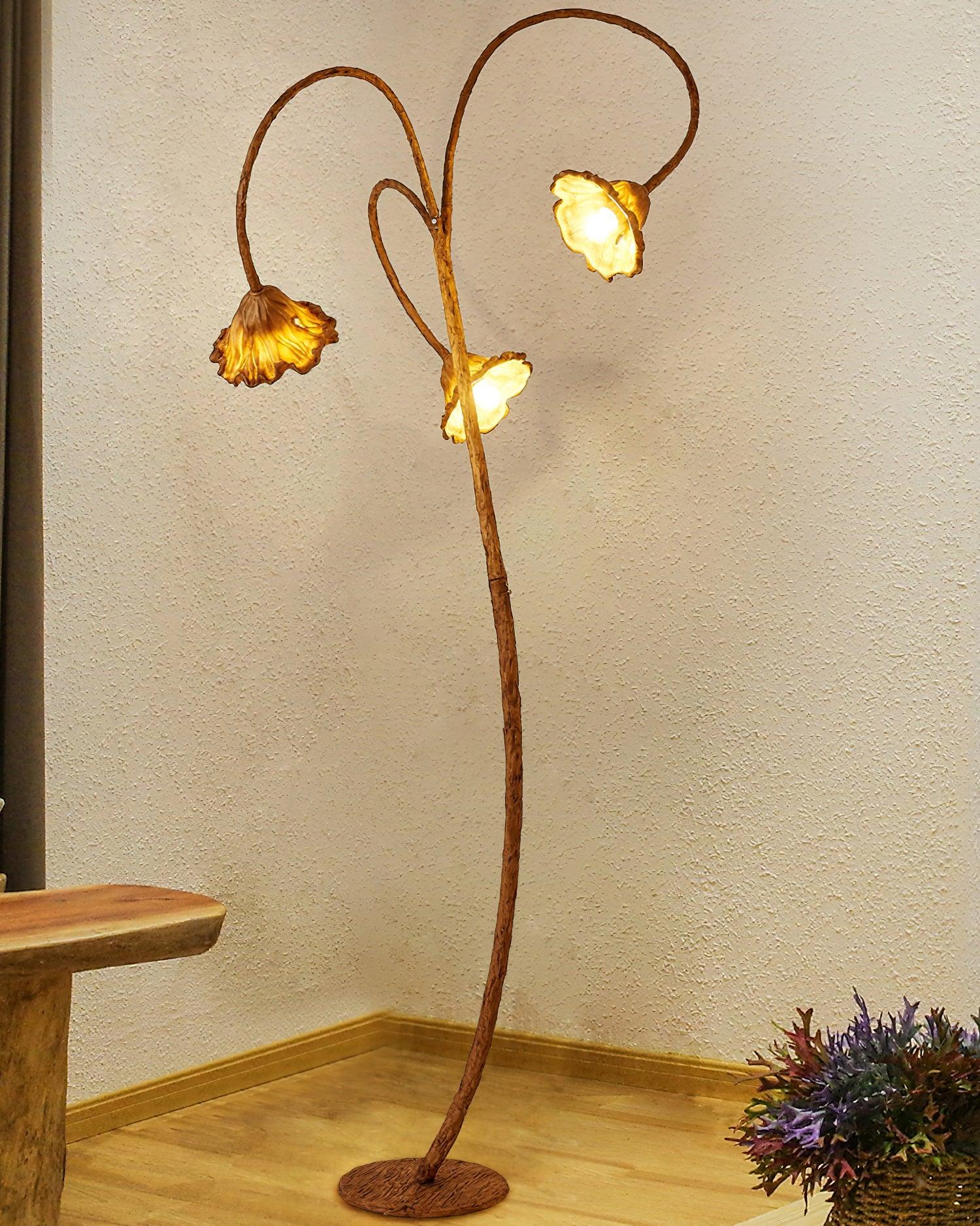 Ailo Natural Resin Floor Lamp-Neutral Decor