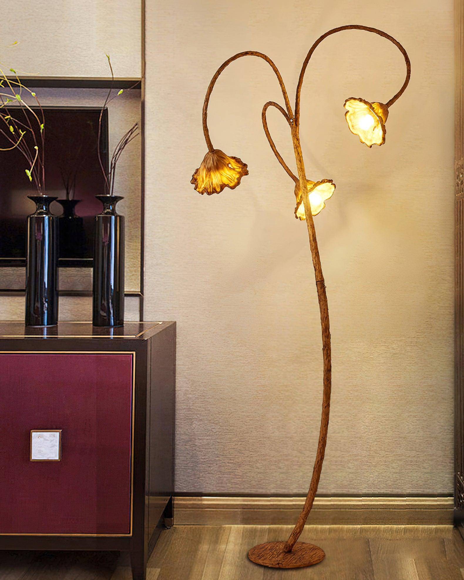Ailo Natural Resin Floor Lamp-Neutral Decor