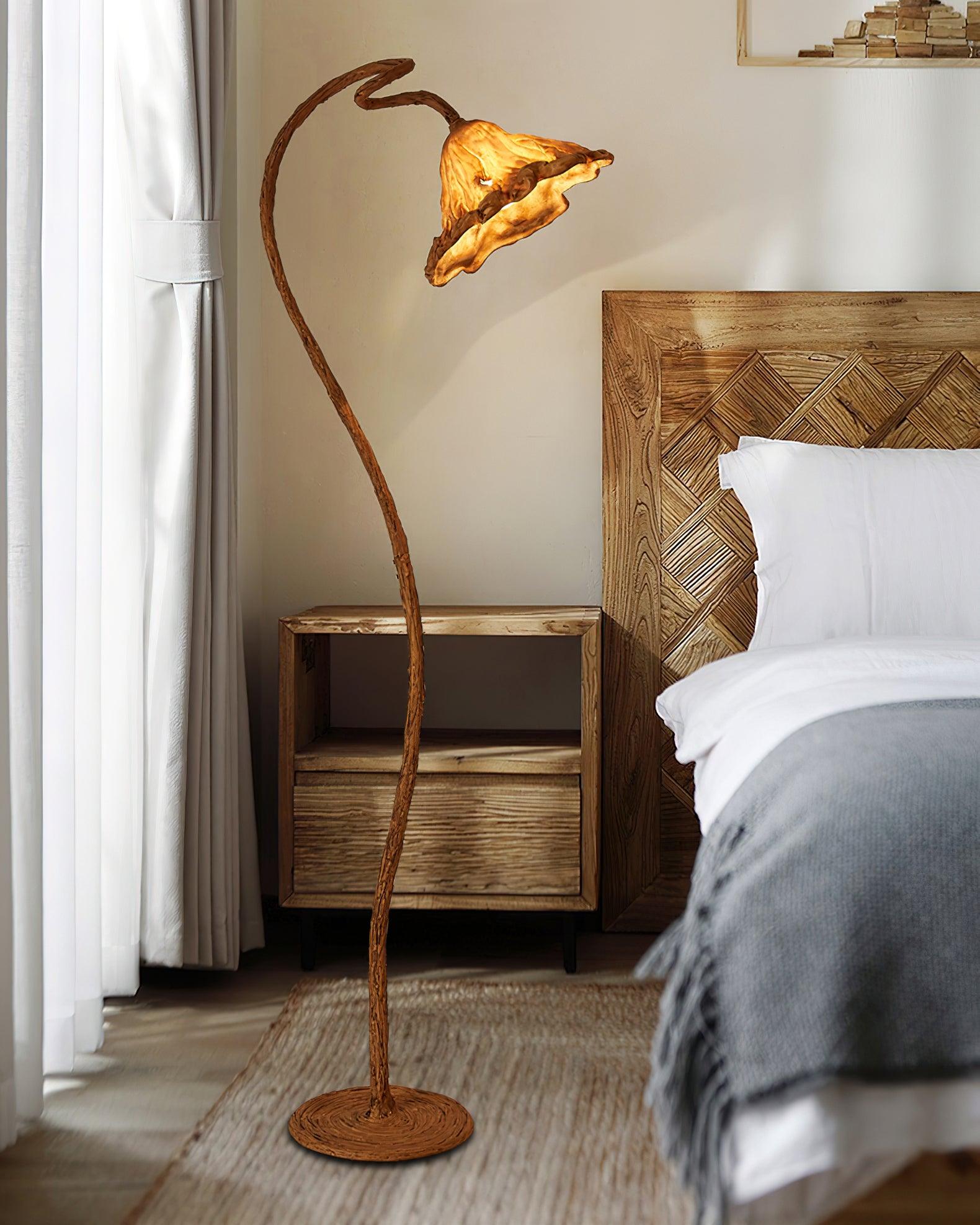 Ailo Natural Resin Floor Lamp-Neutral Decor