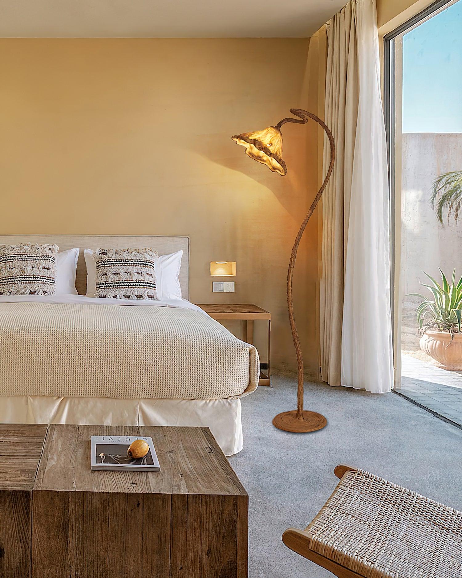 Ailo Natural Resin Floor Lamp-Neutral Decor