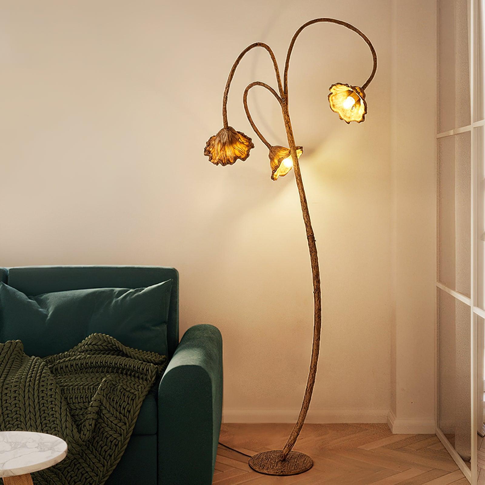 Ailo Natural Resin Floor Lamp-Neutral Decor