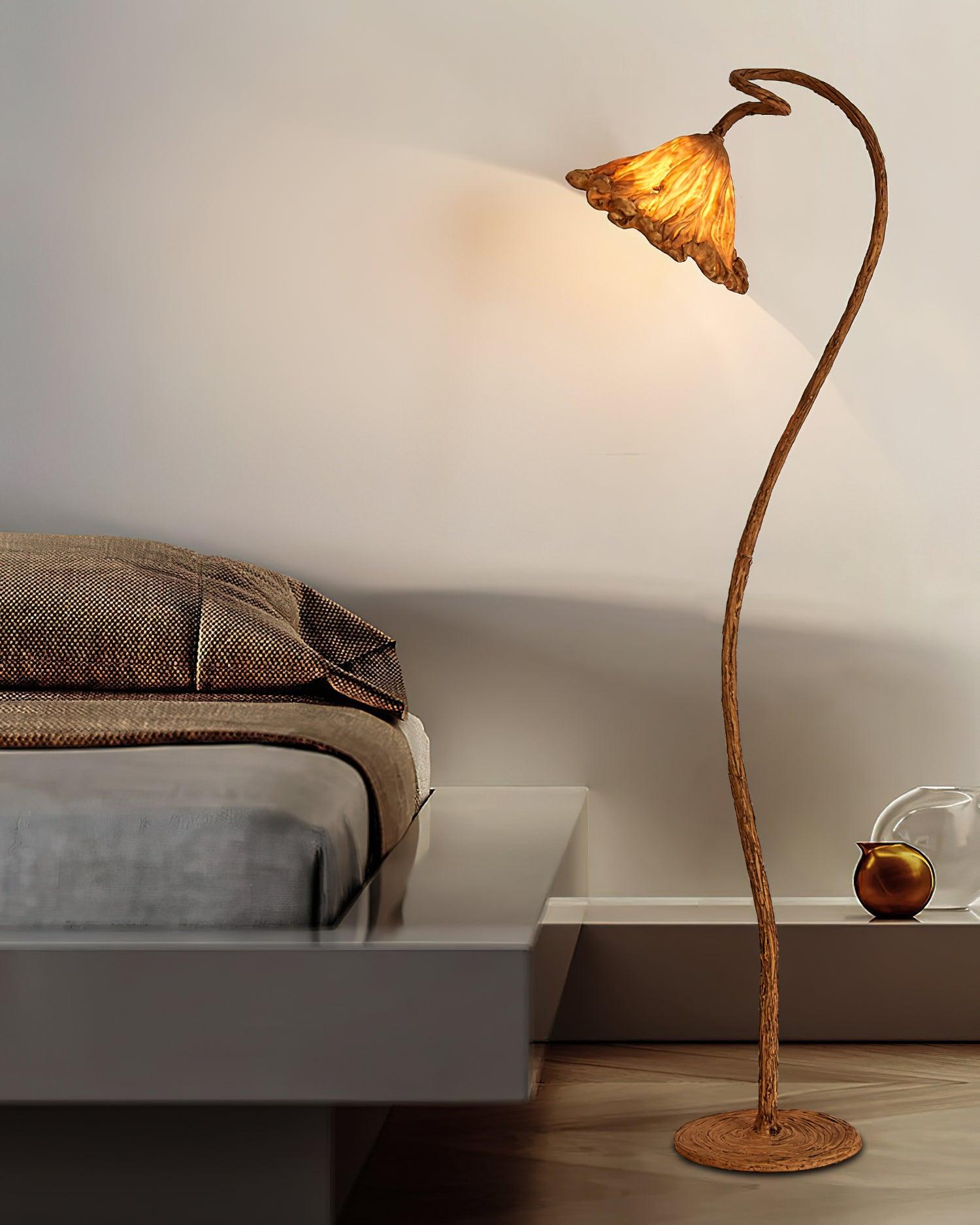 Ailo Natural Resin Floor Lamp-Neutral Decor