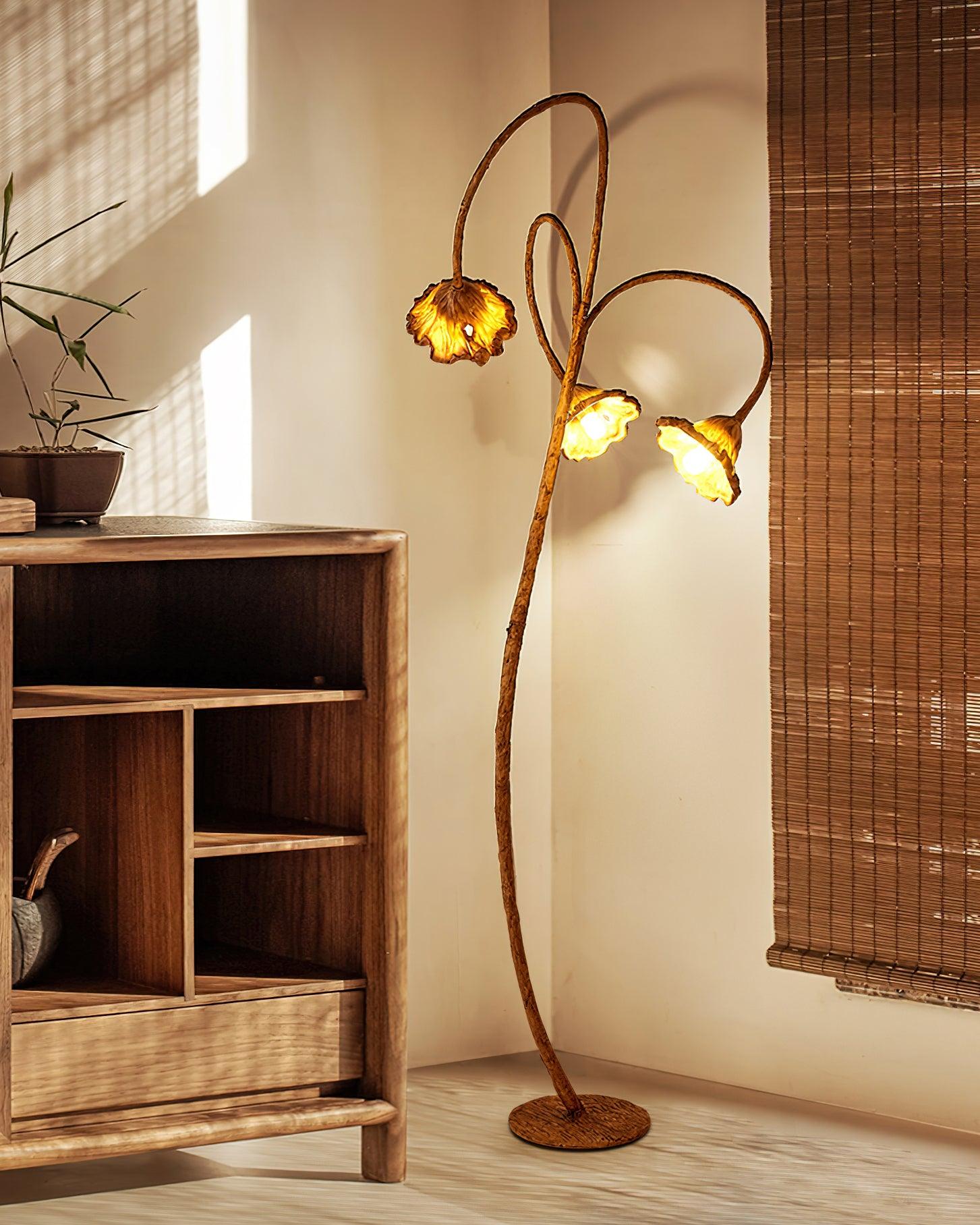 Ailo Natural Resin Floor Lamp-Neutral Decor
