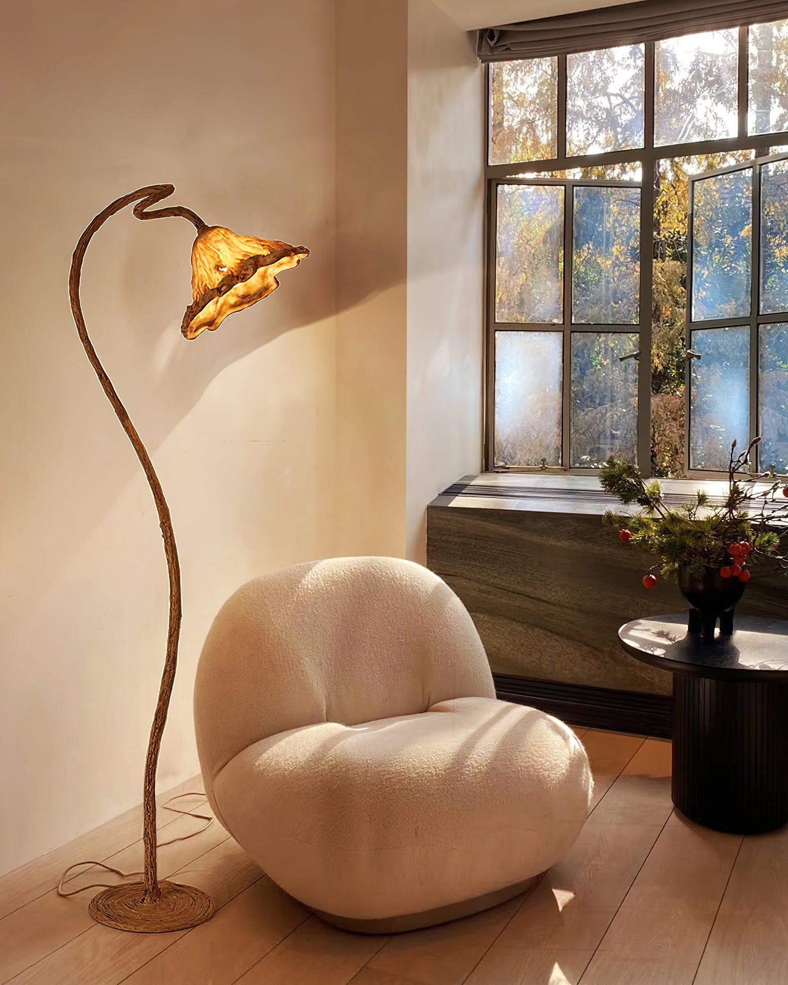 Ailo Natural Resin Floor Lamp-Neutral Decor