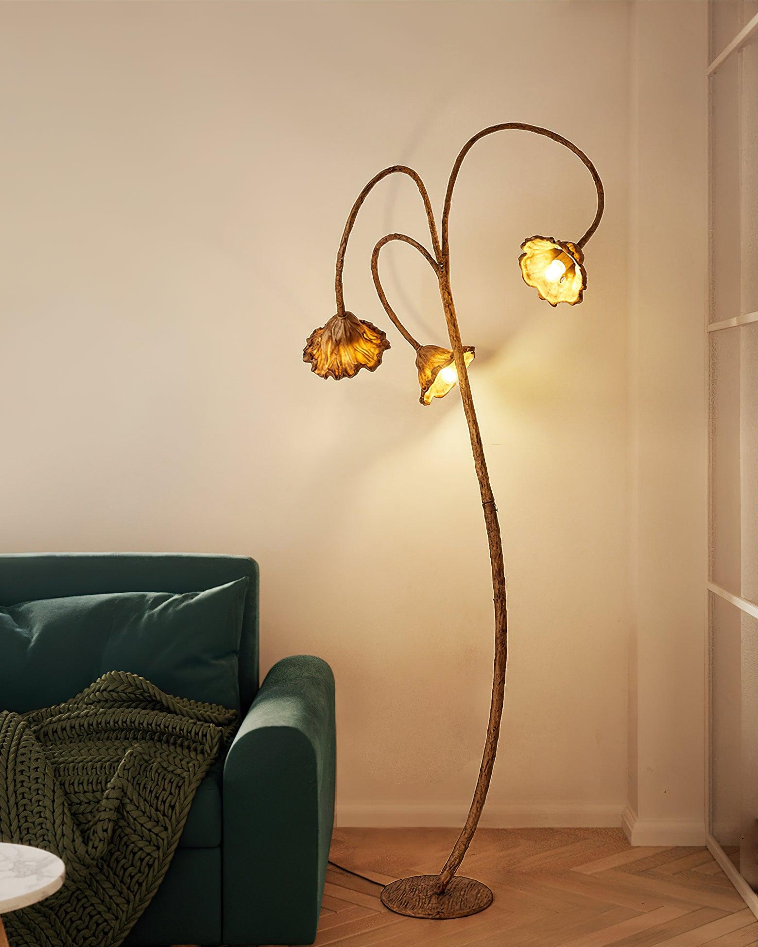 Ailo Natural Resin Floor Lamp-Neutral Decor