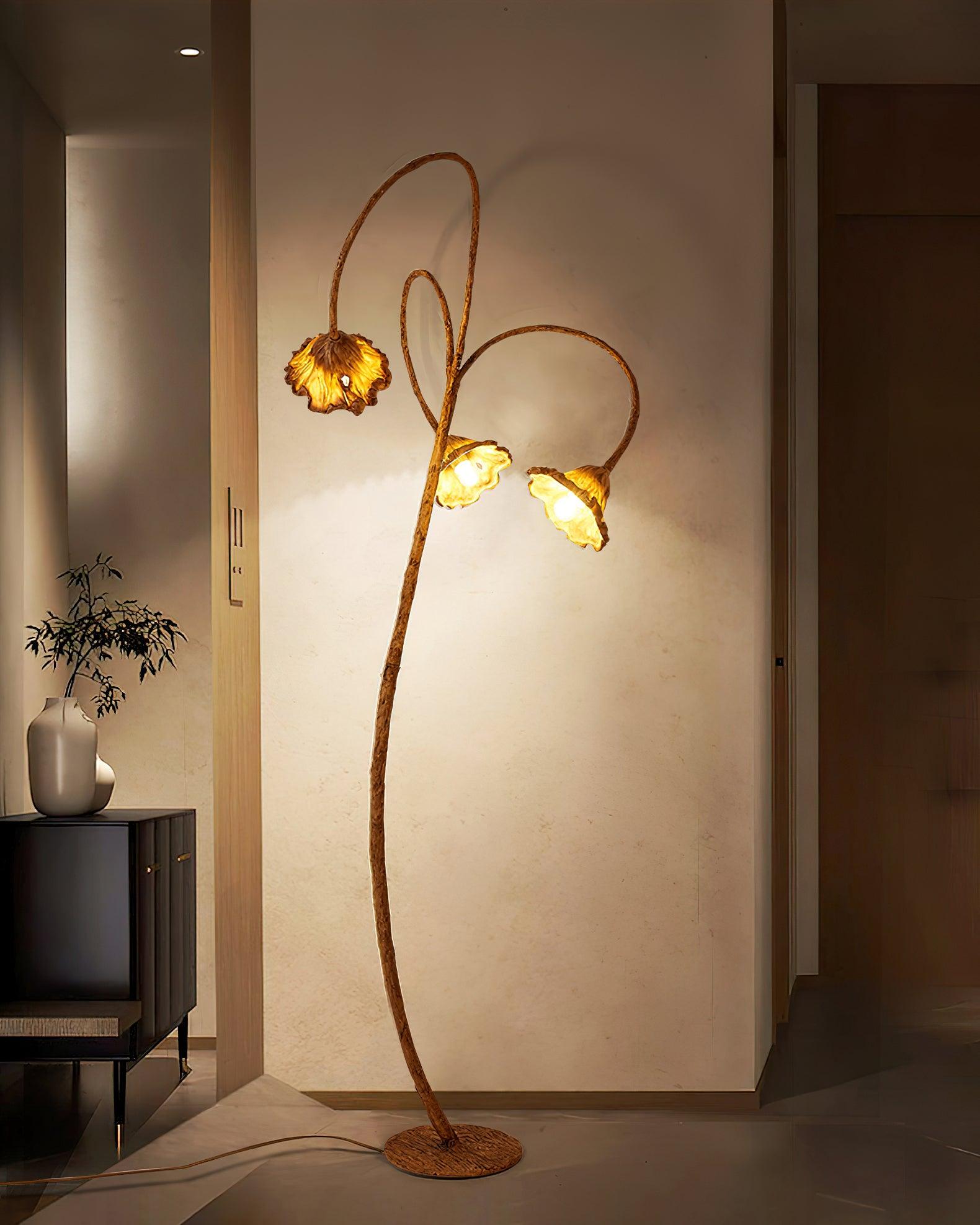 Ailo Natural Resin Floor Lamp-Neutral Decor