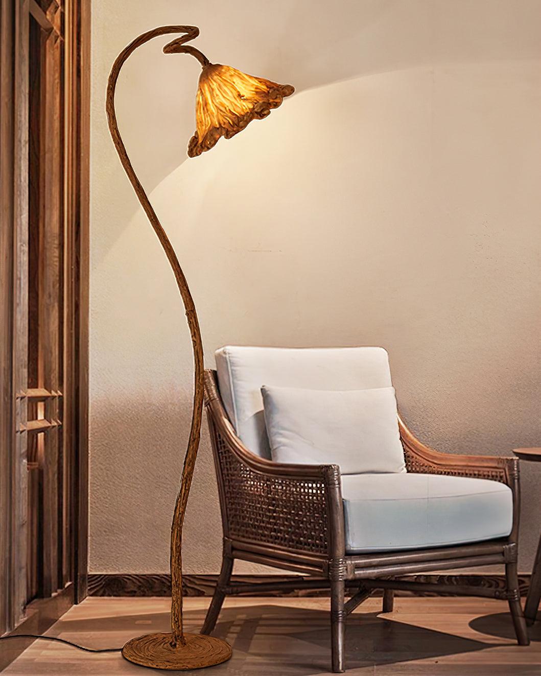 Ailo Natural Resin Floor Lamp-Neutral Decor