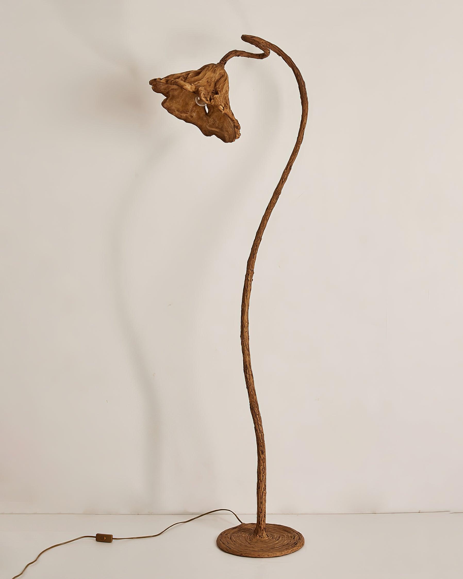 Ailo Natural Resin Floor Lamp-Neutral Decor