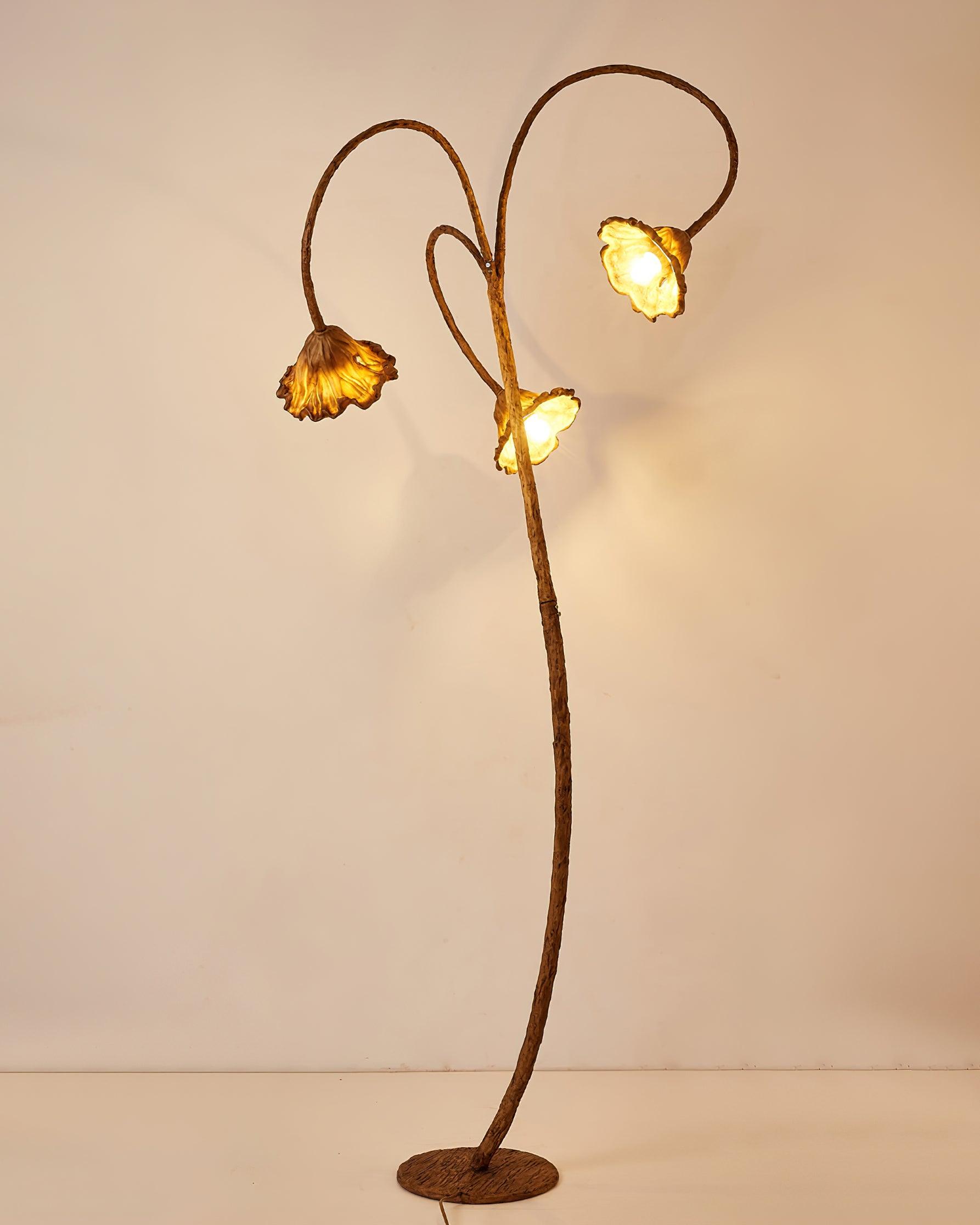 Ailo Natural Resin Floor Lamp-Neutral Decor