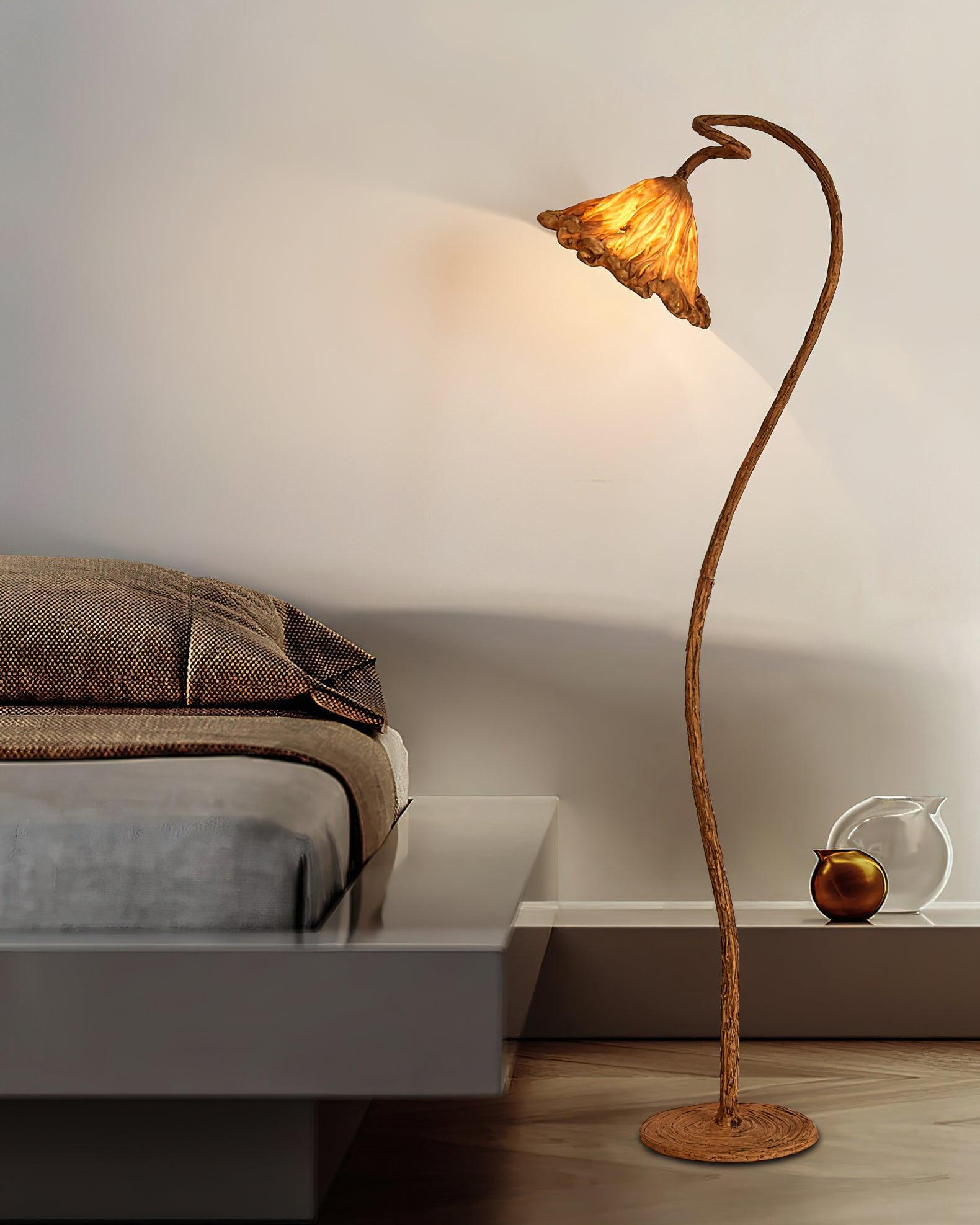 Ailo Natural Resin Floor Lamp-Neutral Decor