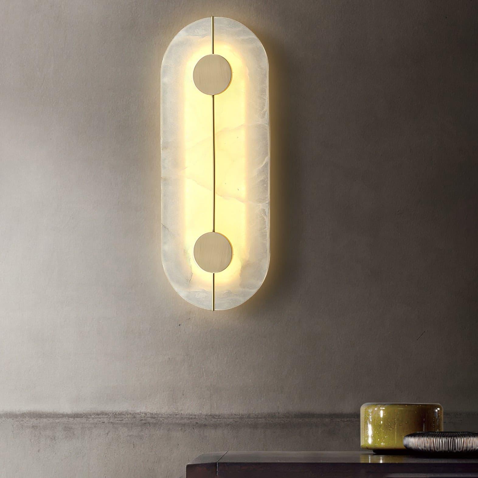 Citheira Minimalist Alabaster Wall Light-Neutral Decor