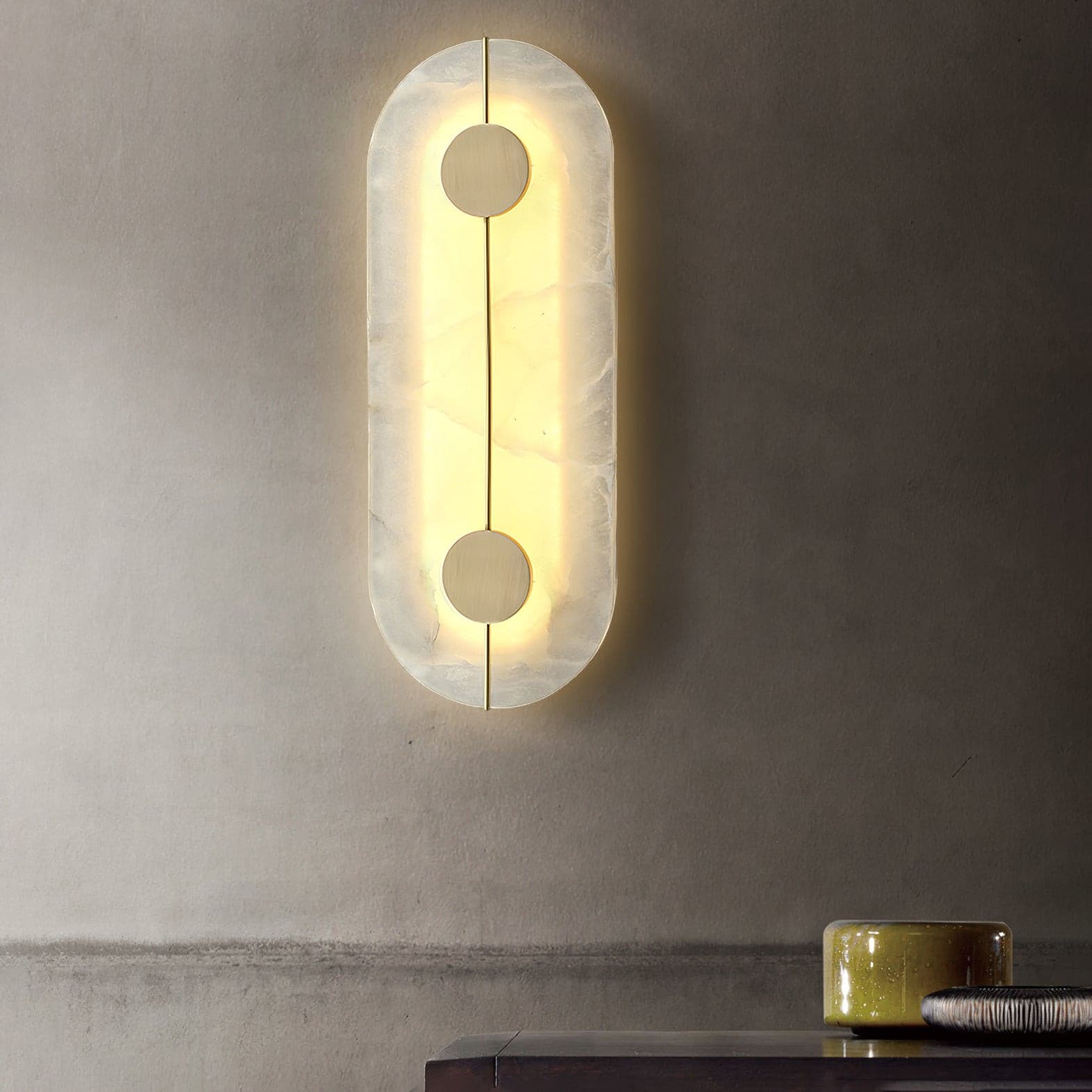 Artistic Wall Lamp Dolomite Copper Retro Flair