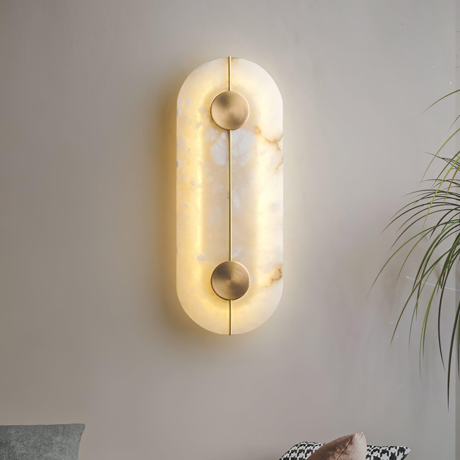 Citheira Minimalist Alabaster Wall Light-Neutral Decor