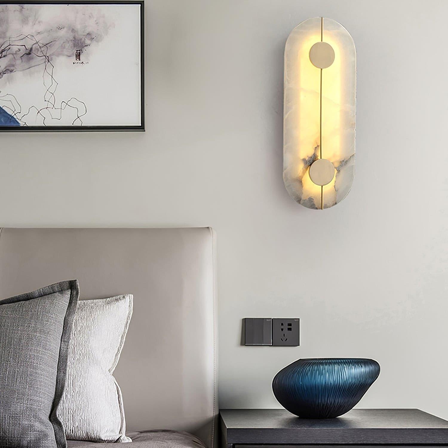 Citheira Minimalist Alabaster Wall Light-Neutral Decor