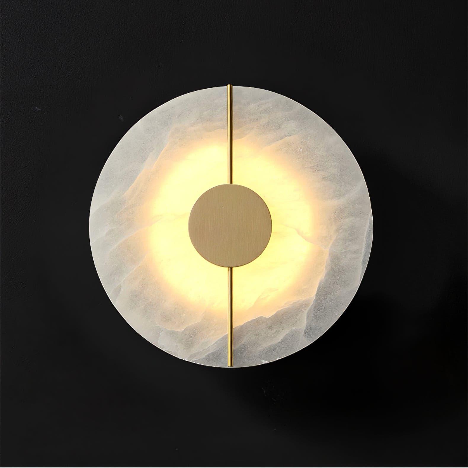 Nivar Minimalist Alabaster Wall Light-Neutral Decor