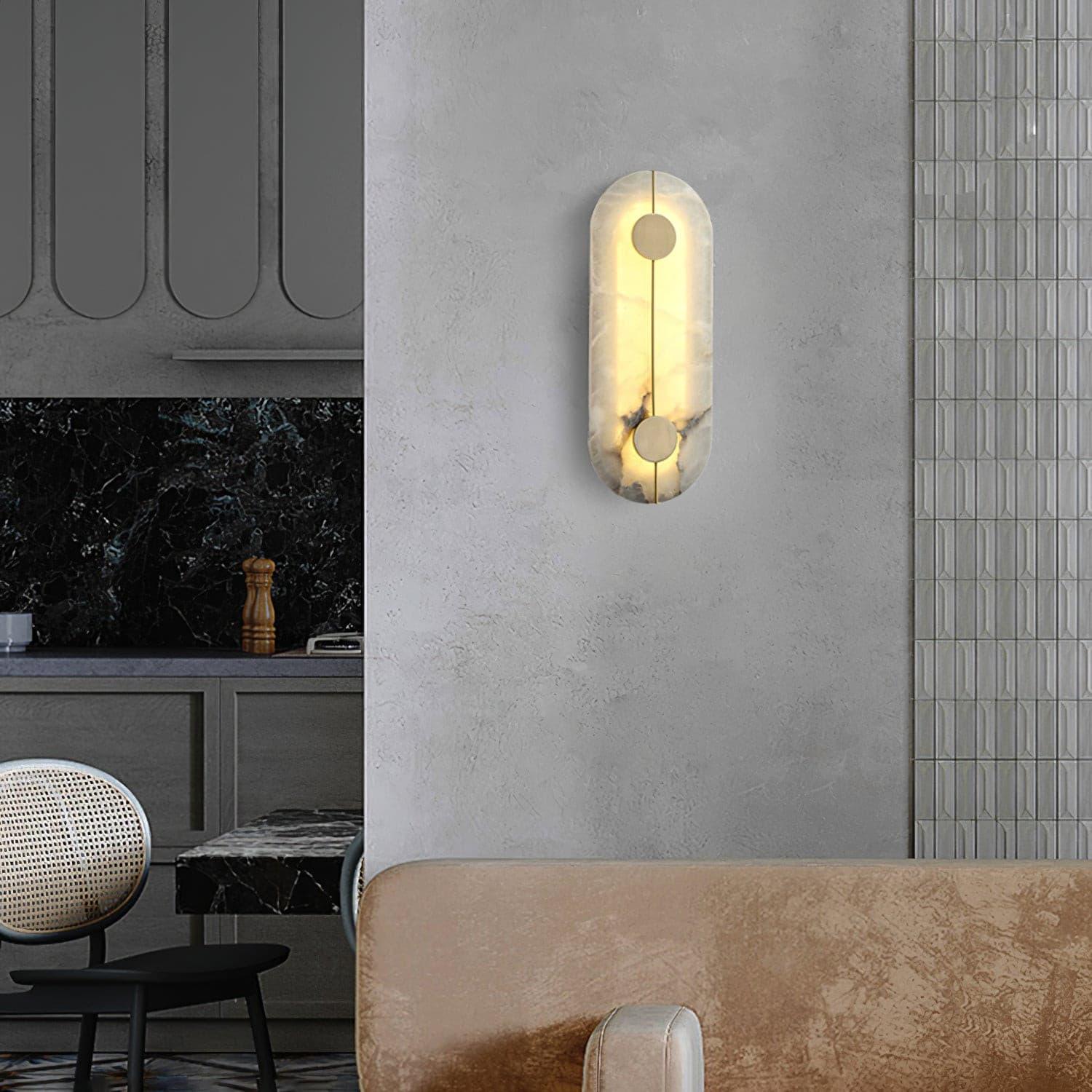 Citheira Minimalist Alabaster Wall Light-Neutral Decor