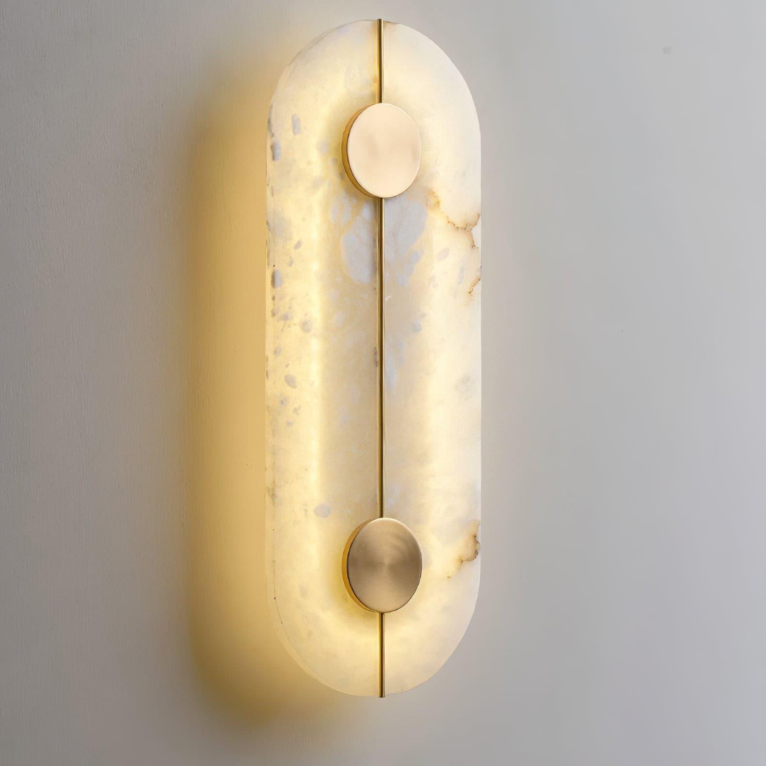 Citheira Minimalist Alabaster Wall Light-Neutral Decor