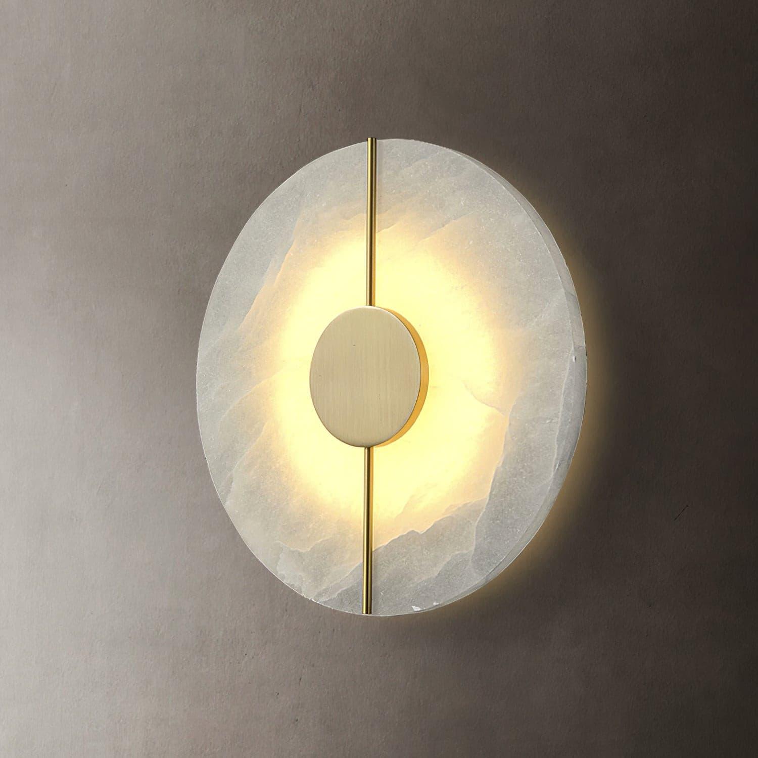 Nivar Minimalist Alabaster Wall Light-Neutral Decor