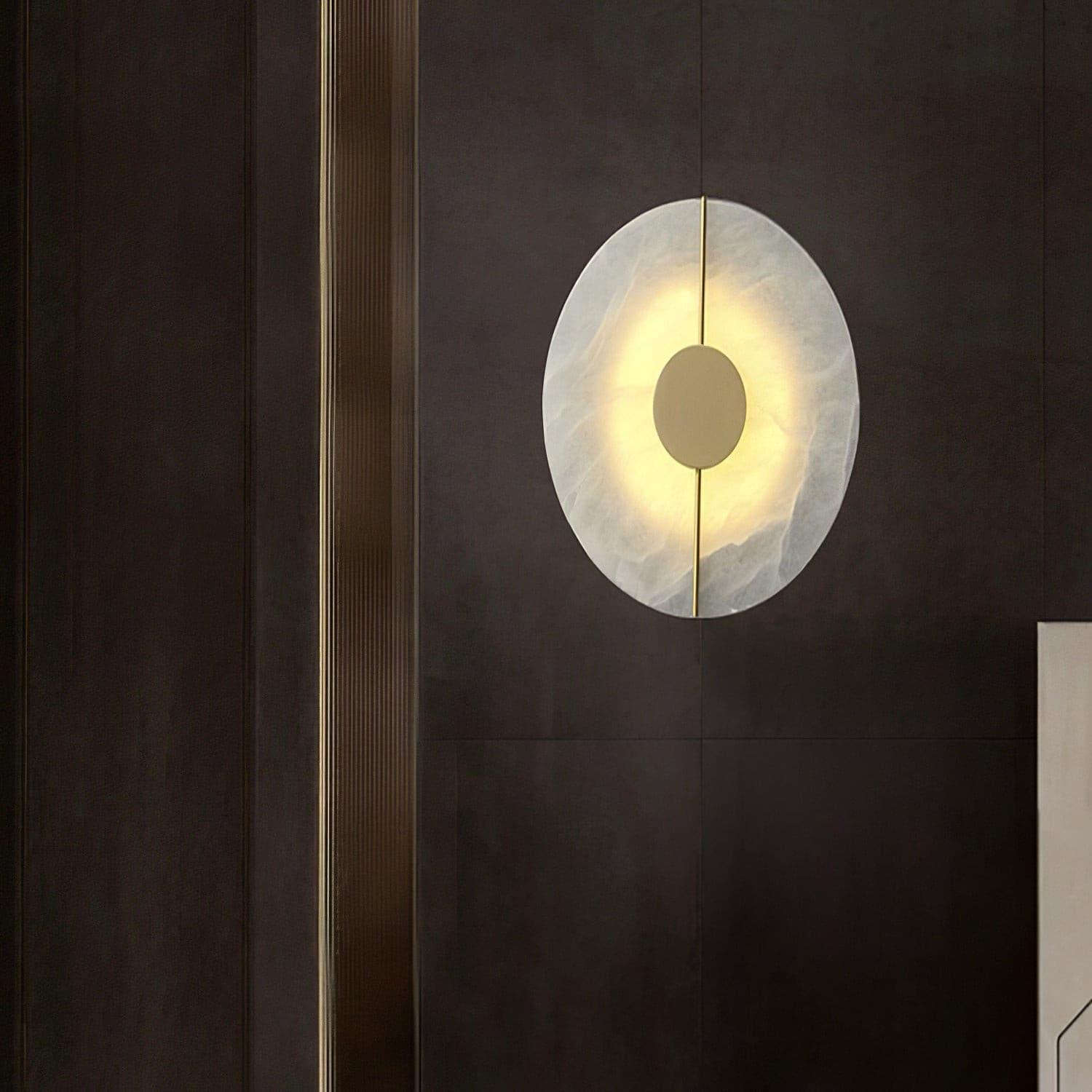 Nivar Minimalist Alabaster Wall Light-Neutral Decor