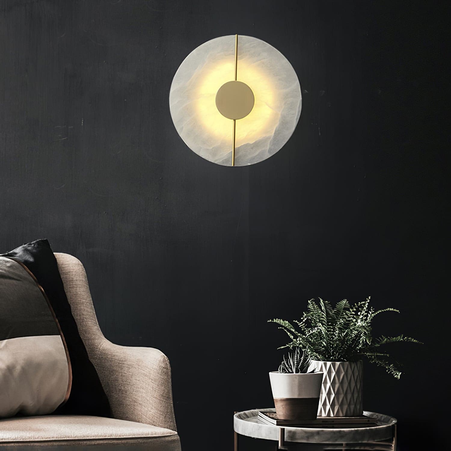 Artistic Wall Lamp Dolomite Copper Retro Flair