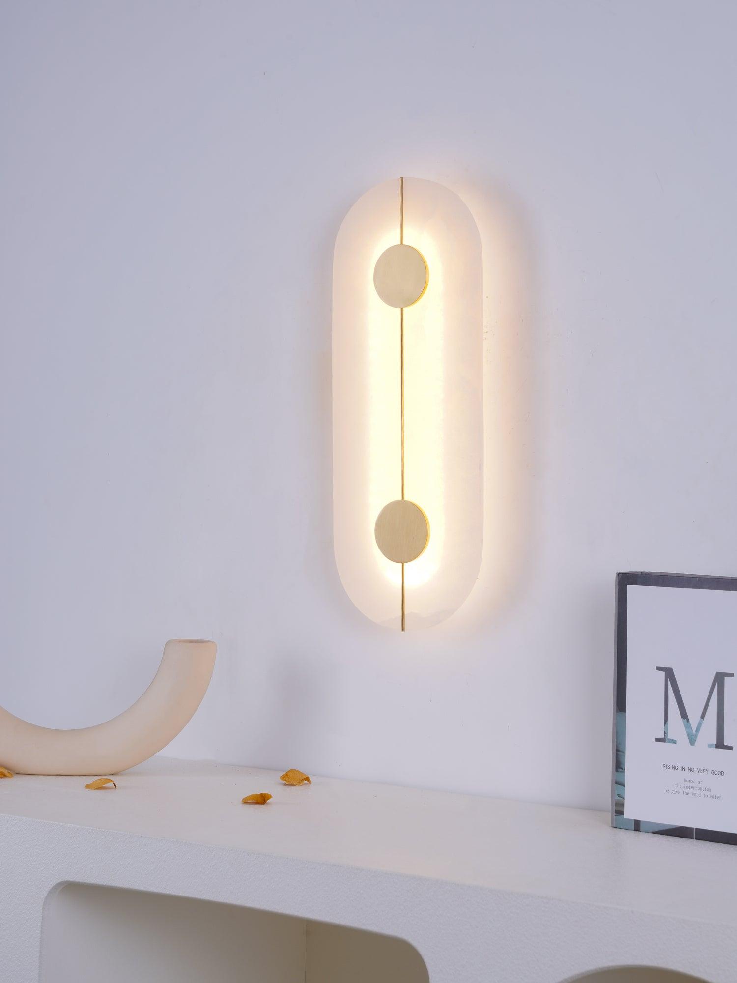 Nivar Minimalist Alabaster Wall Light-Neutral Decor