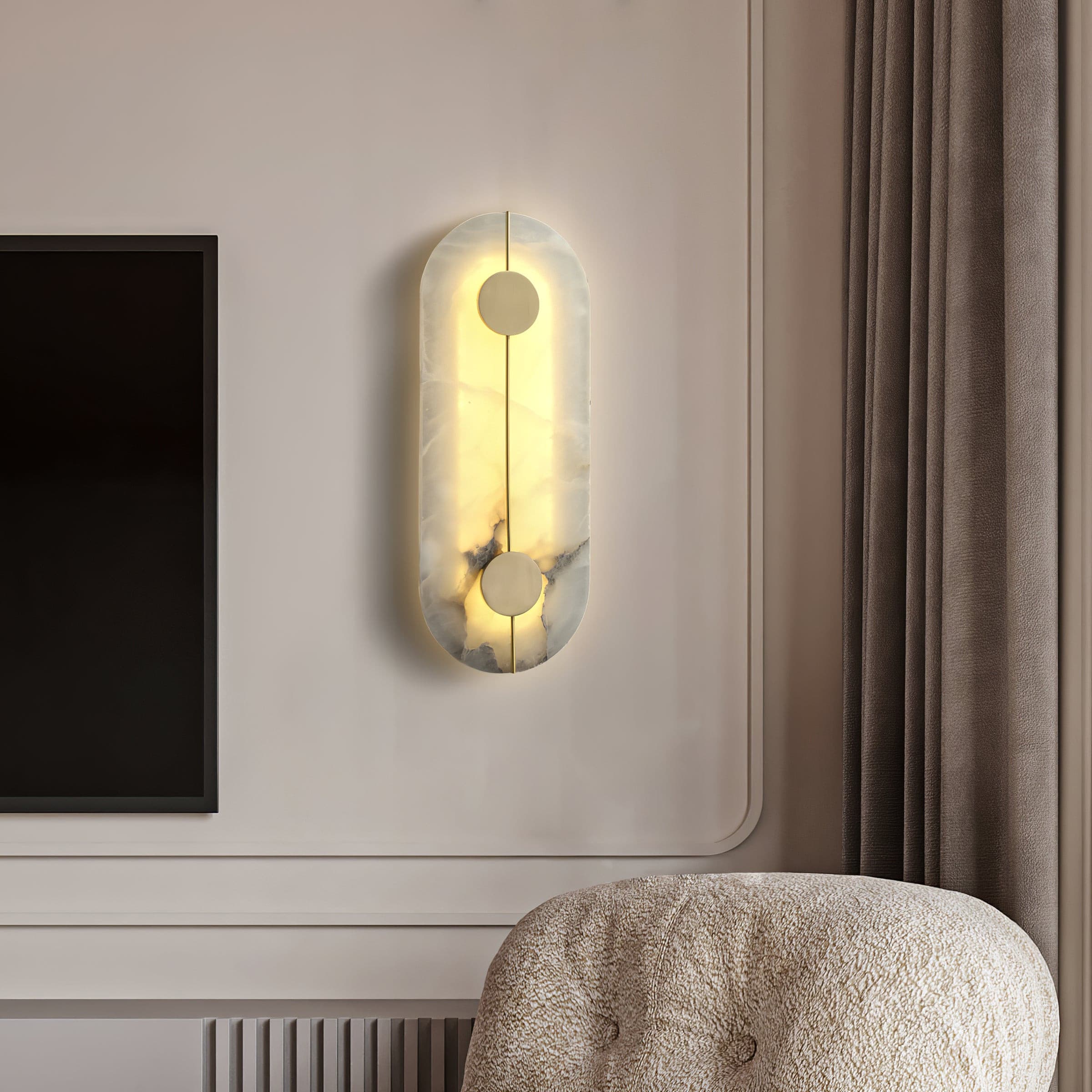 Artistic Wall Lamp Dolomite Copper Retro Flair