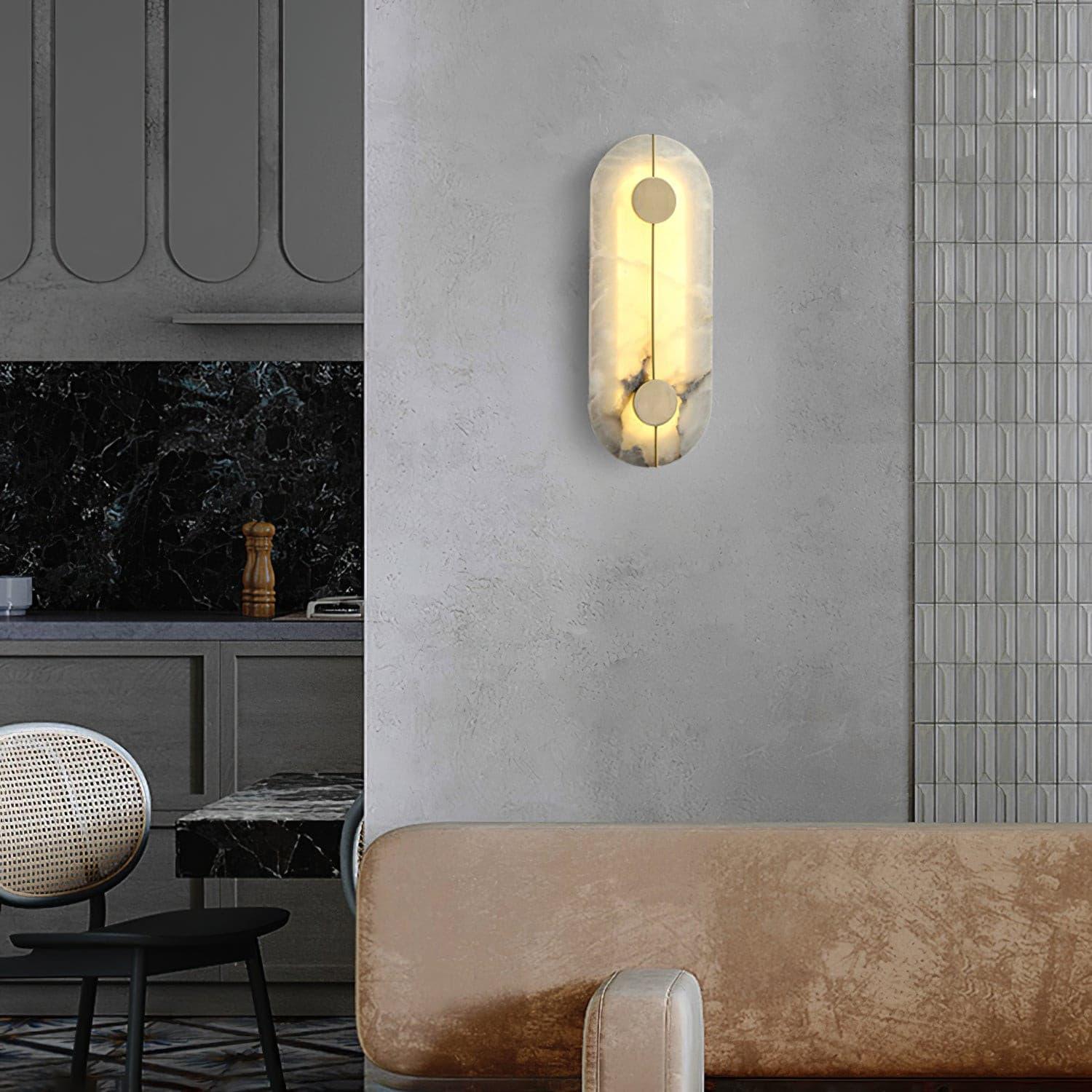 Citheira Minimalist Alabaster Wall Light-Neutral Decor