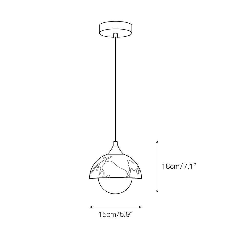 Tavon Modern Minimalist Marble Pendant Lamp-Neutral Decor
