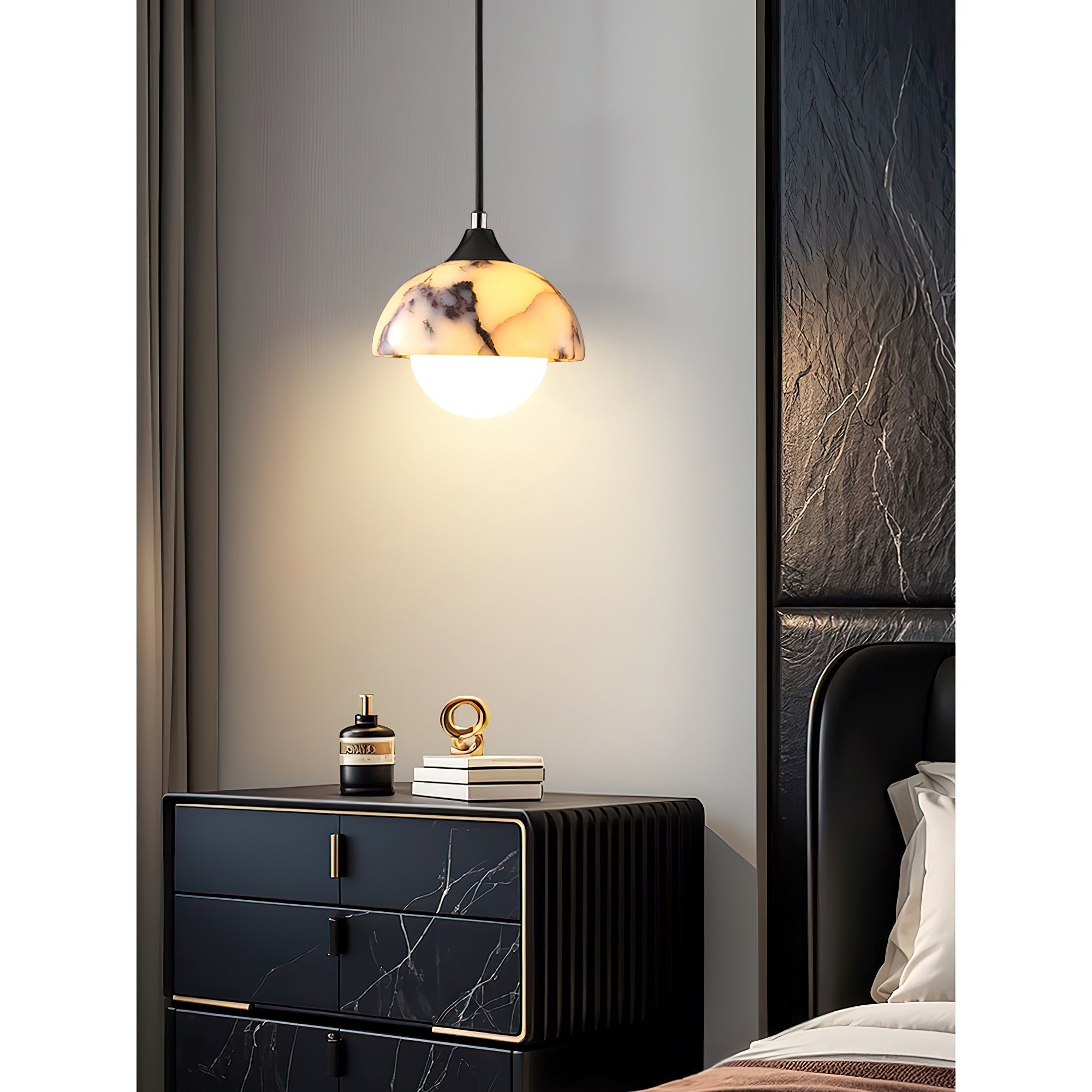 Tavon Modern Minimalist Marble Pendant Lamp-Neutral Decor