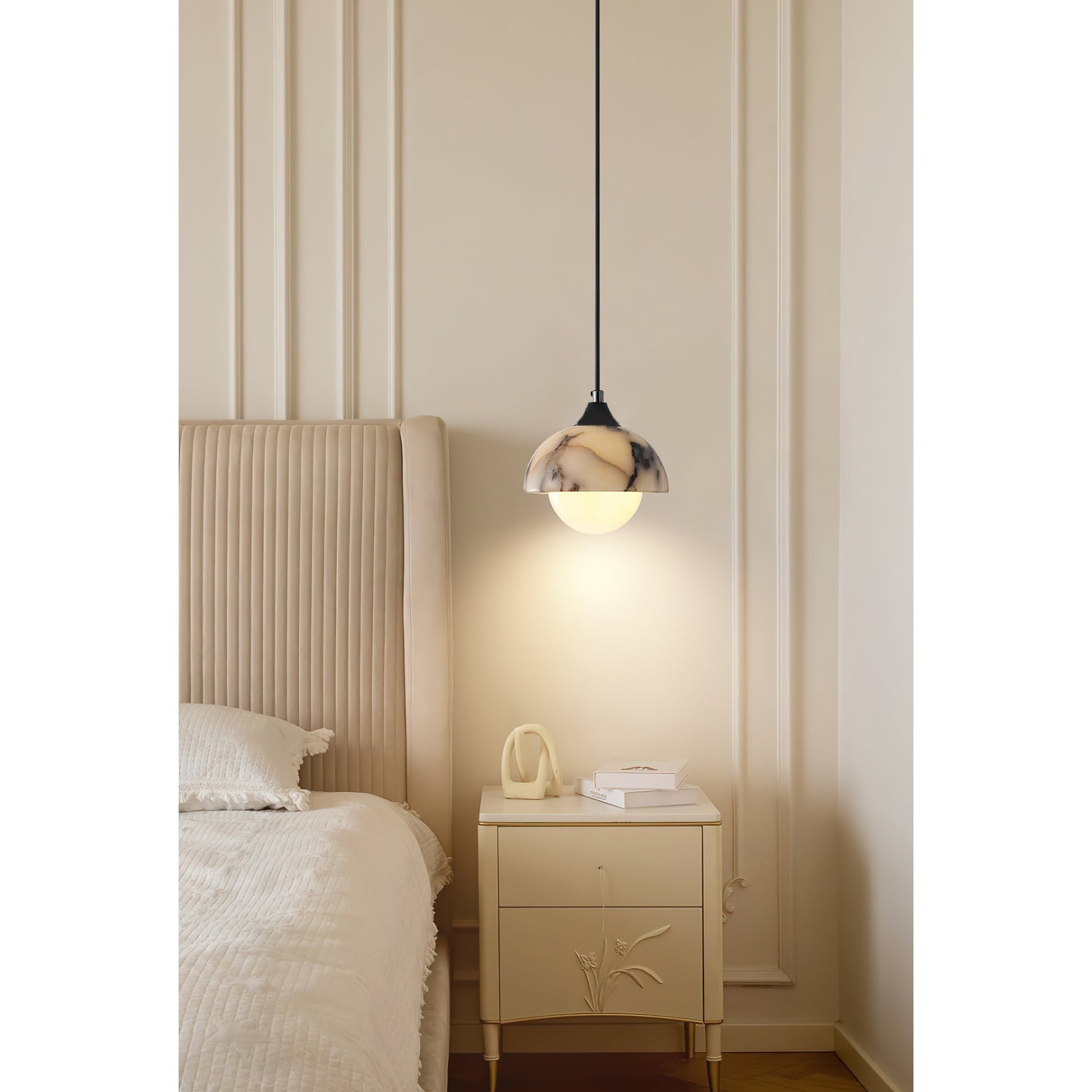 Tavon Modern Minimalist Marble Pendant Lamp-Neutral Decor