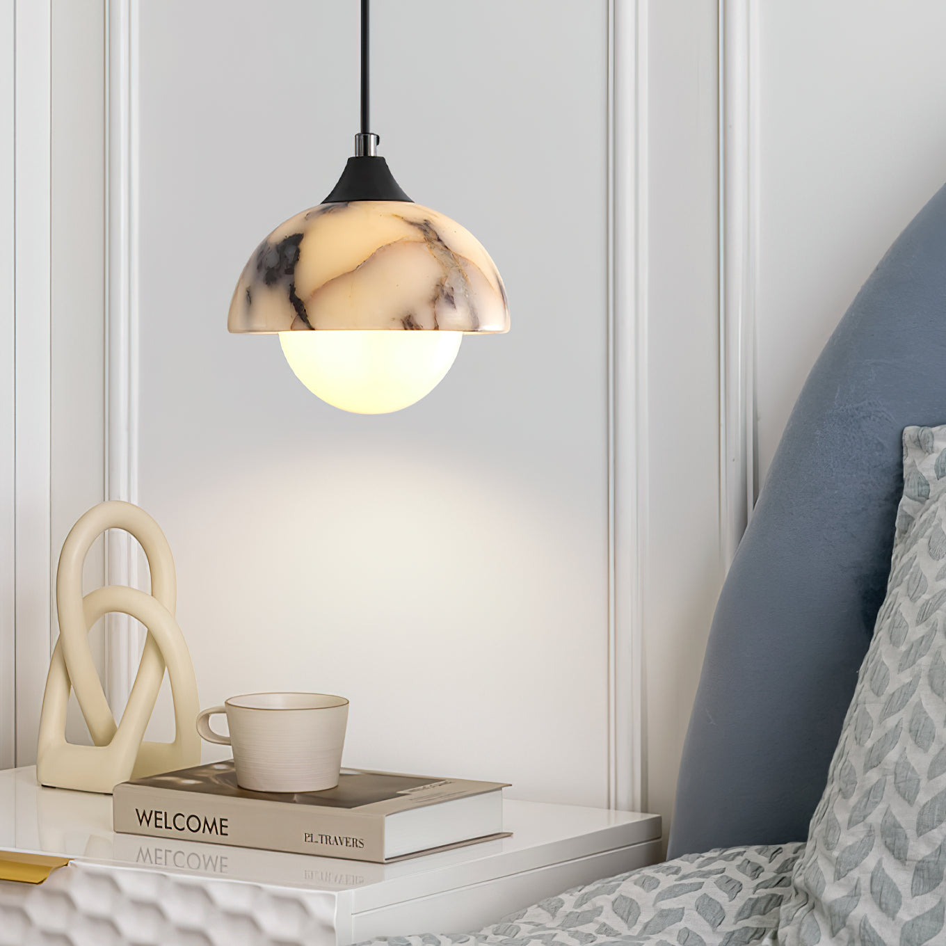 Tavon Modern Minimalist Marble Pendant Lamp-Neutral Decor