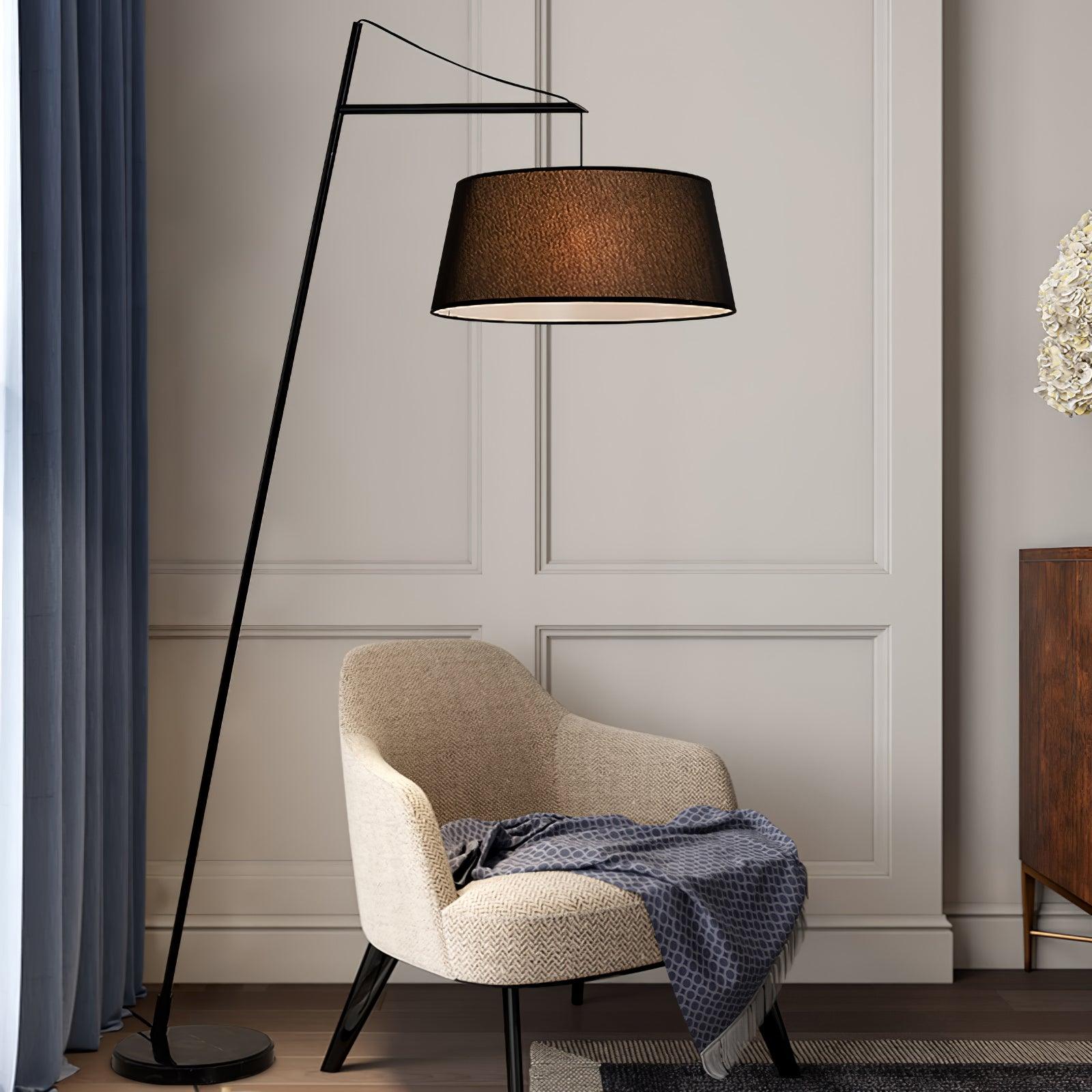 Votalyra Modern Fabric Floor Lamp-Neutral Decor